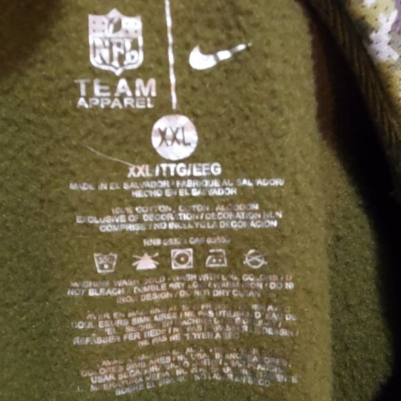 🏈 Green Bay Packers Nike Salute to Service XXL Therma-Fit Hoodie (Olive Green) - Picture 5 of 6